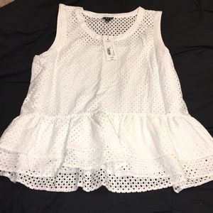 BNWT a.n.a. White Peplum Top